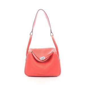 Hermes Lindy 26 Shoulder Bag/Handbag, Leather, Taurillon Clemence Women's, Red